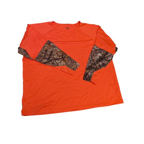 Cabelas Blaze Orange Hunting Shirt Mens 2XL Nylon Camo Lightweight Long Sleeve - Picture 15 of 16